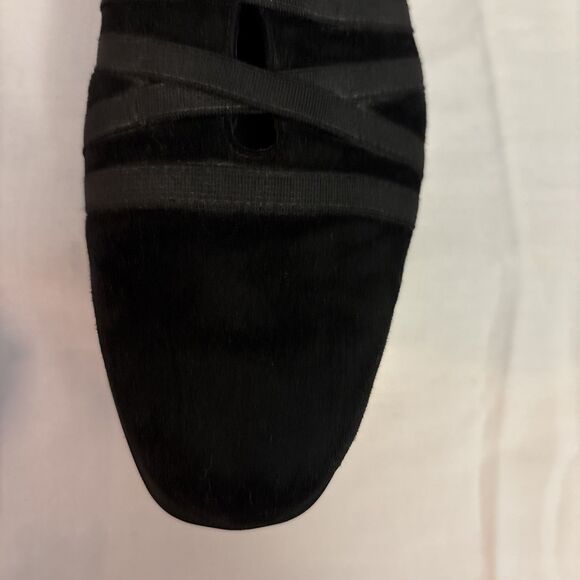 Stuart Weitzman Womens Black Suede Wedge Loafer Old Money Luxurious Latex sz 7.5 - Picture 9 of 16